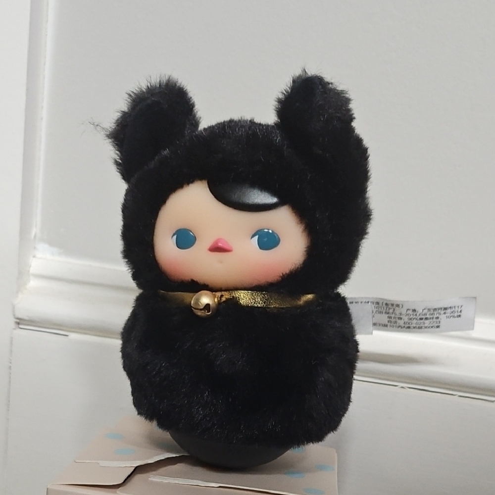 SOLD Pop Mart X Pucky X Black Roly Poly Kitty